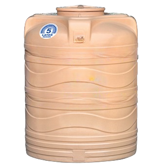 Five Layer Premium Overhead Water Tanks- (Threaded Cover - Marble Beige) With Control Unit
