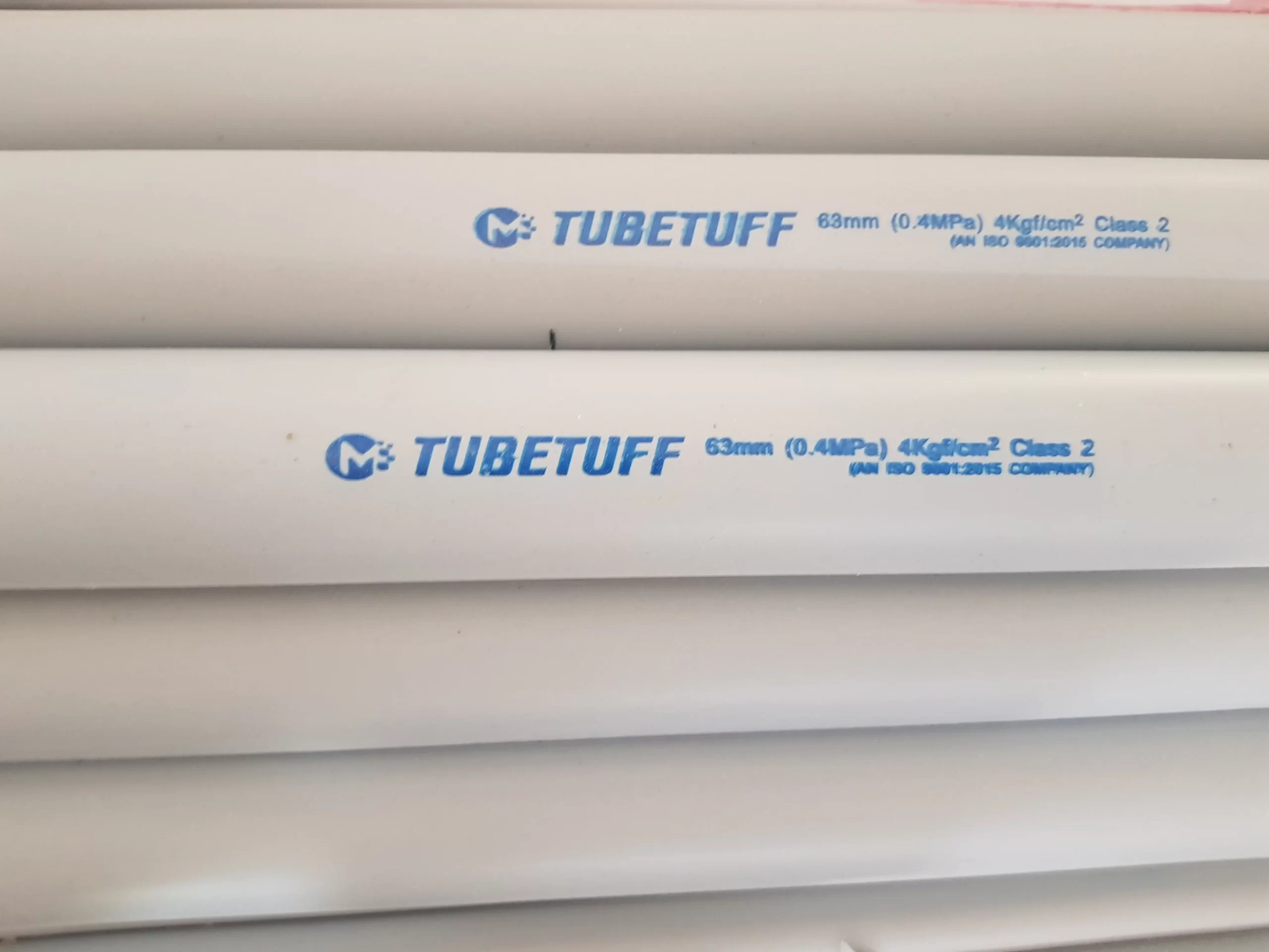 TUBETUFF PVC Pressure Pipe — 63 mm, Class 2